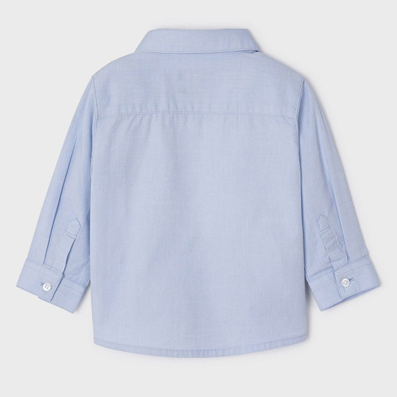 Mayoral 22-01117-096 Koszula z muszką chłopiec 1117-96 błękitny -  - #tag1# - #tag2# - #tag3# - #tag4#