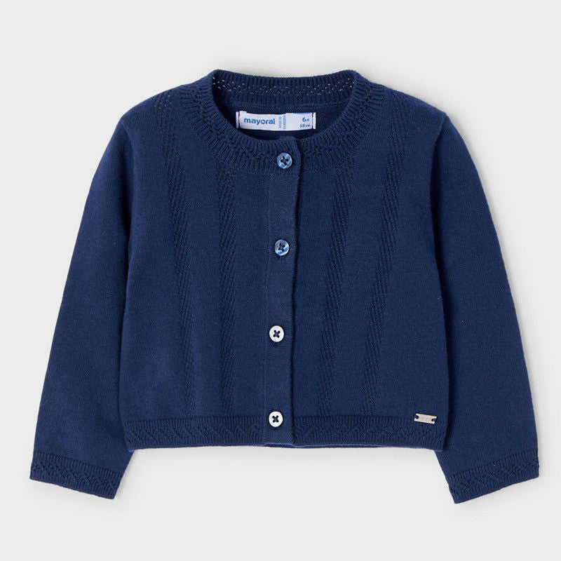 Mayoral 22-01358-031 Sweter rozpinany dziewczynka 1358-31 atrament - - #tag1# - #tag2# - #tag3# - #tag4#