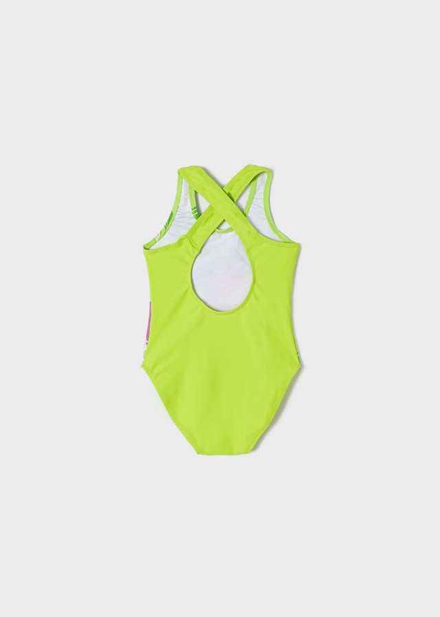 Mayoral 22-03770-062 Strój kąpielowy z nadrukiem dziewczynka 3770-62 pistacjowy - - #tag1# - #tag2# - #tag3# - #tag4#