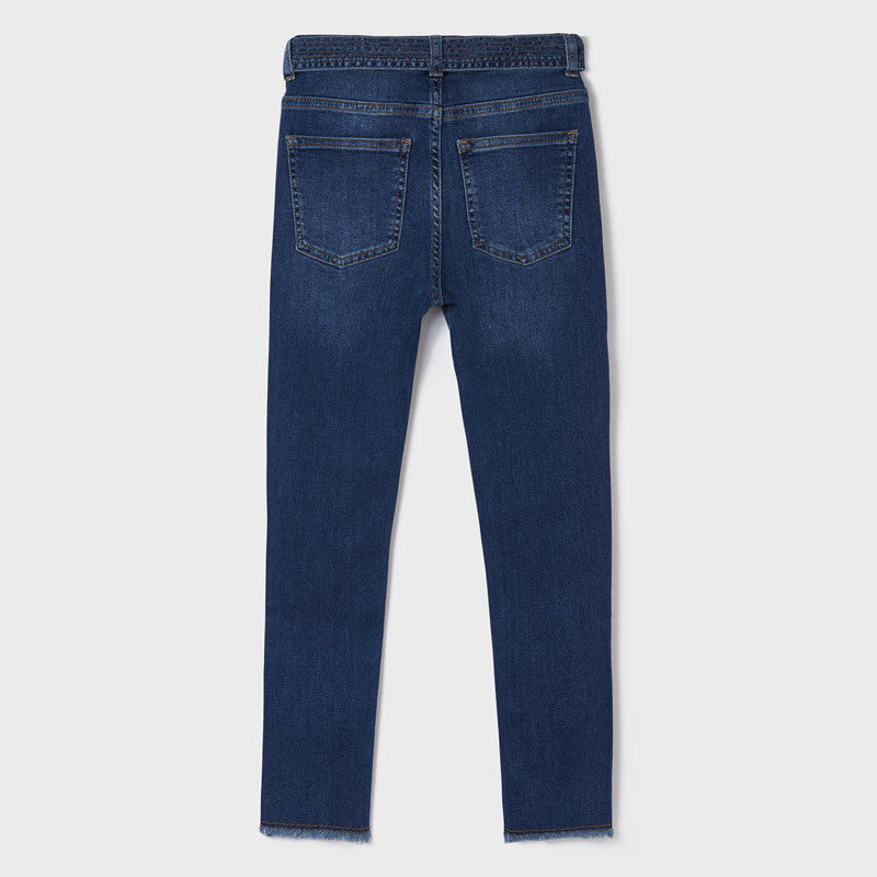 Mayoral 22-06571-038 Spodnie jeansowe cropped dziewczynka 6571-38 ciemny - - #tag1# - #tag2# - #tag3# - #tag4#