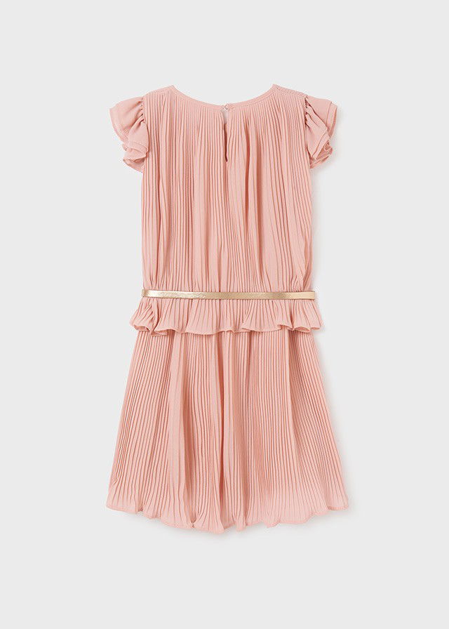 Mayoral 22-06959-052 Sukienka z plisami dziewczynka 6959-52 pastel -  - #tag1# - #tag2# - #tag3# - #tag4#