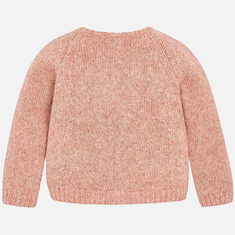 Mayoral 4322-30 Sweter dziewczęcy wkładany przez głowę różowy - - #tag1# - #tag2# - #tag3# - #tag4#