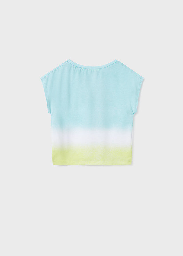 Mayoral 6055-32 Koszulka tie-dye dziewczynka kolor akwamaryna - - #tag1# - #tag2# - #tag3# - #tag4#