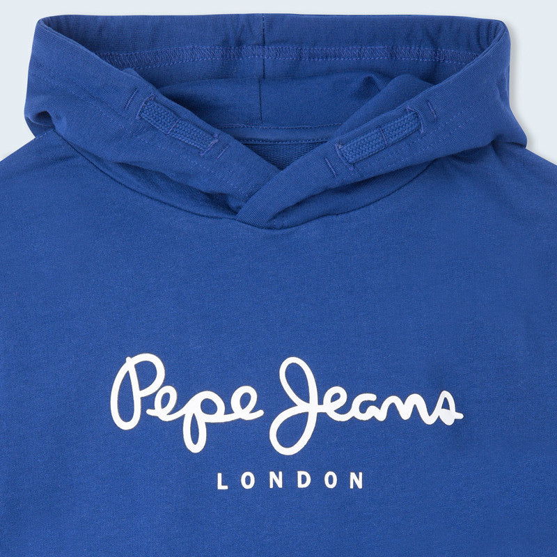 Pepe Jeans Bluza z kapturem GEORGIE HOODIE junior chłopak PB581416-582 granatowy - - #tag1# - #tag2# - #tag3# - #tag4#