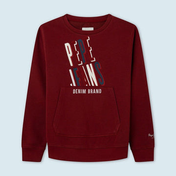 Pepe Jeans Bluza z kieszenią JEREMY junior chłopak PB581360-287 CURRANT - - #tag1# - #tag2# - #tag3# - #tag4#