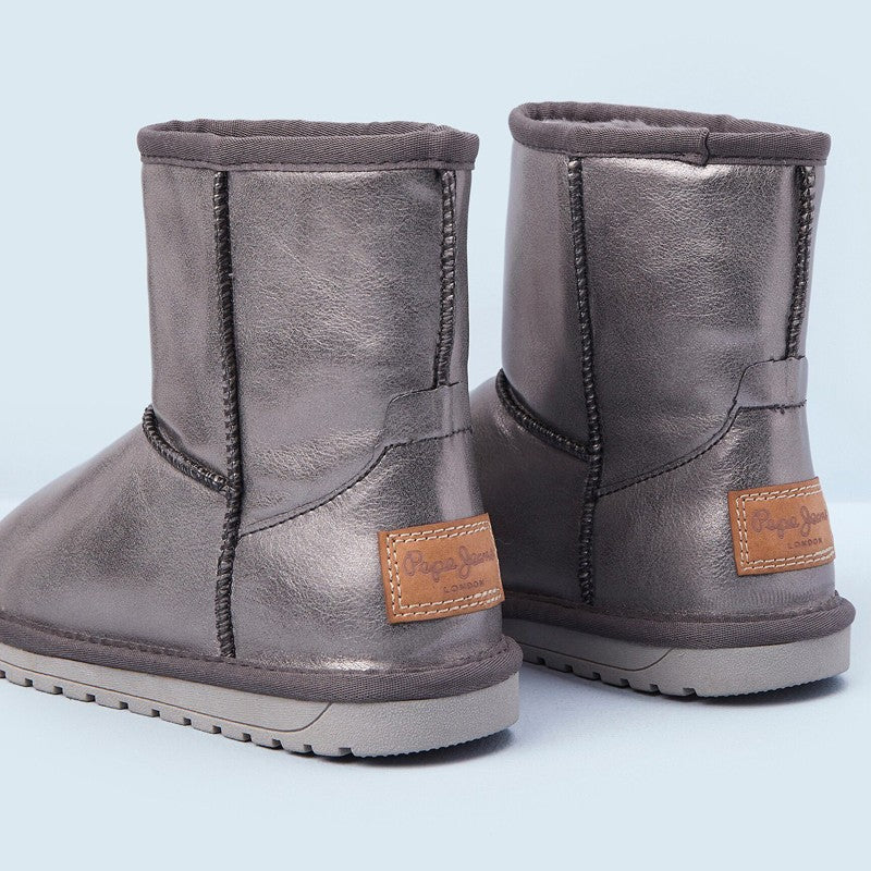 Pepe Jeans Buty botki zimowe ANGEL METAL junior Girls PGS50179-934 SILVER -  - #tag1# - #tag2# - #tag3# - #tag4#