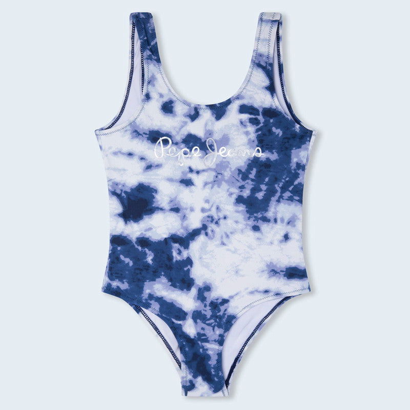 Pepe Jeans Kostium kąpielowy SIENNA SWIMSUIT junior dziewczyna PGB10371-551 biały/niebieski -  - #tag1# - #tag2# - #tag3# - #tag4#