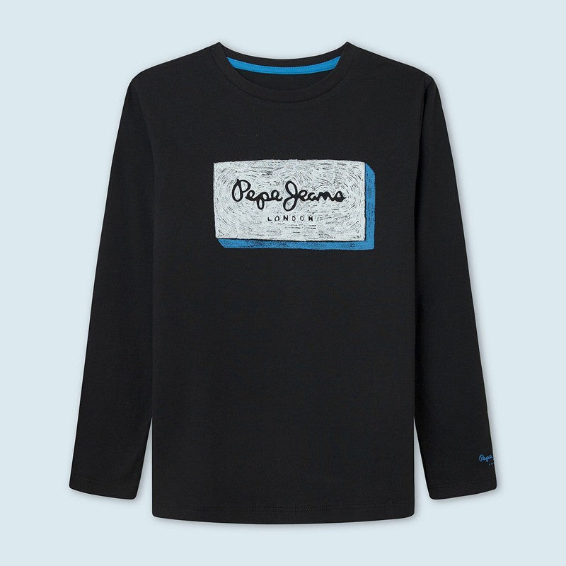 Pepe Jeans Koszulka ASIER junior chłopak PB503195-987 CHARCOAL - - #tag1# - #tag2# - #tag3# - #tag4#