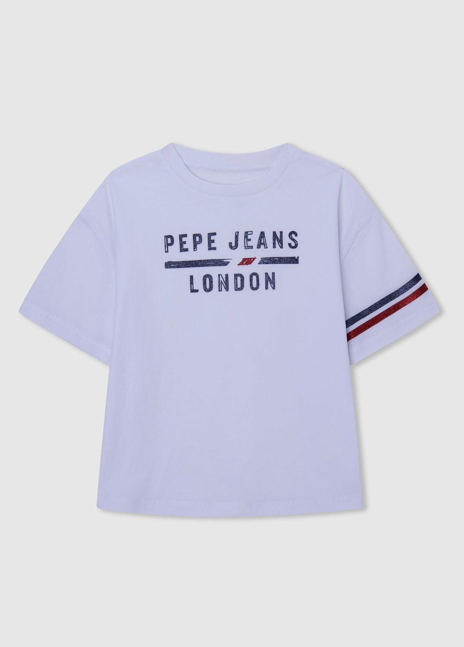 Pepe Jeans PG502942-800 Bluzka NAD dziewczynka kolor biały - - #tag1# - #tag2# - #tag3# - #tag4#