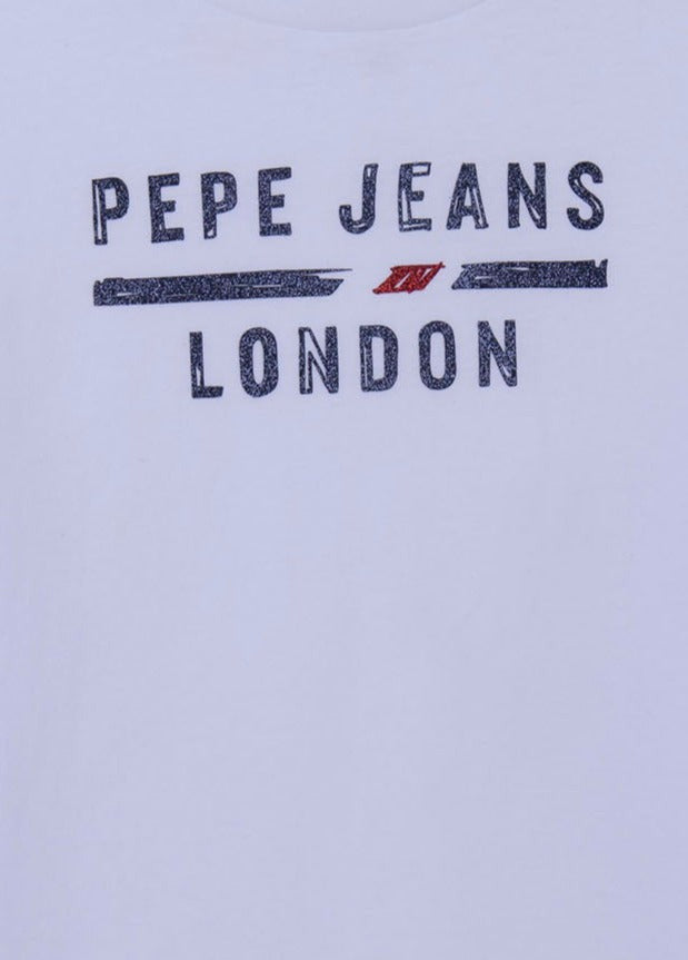 Pepe Jeans PG502942-800 Bluzka NAD dziewczynka kolor biały - - #tag1# - #tag2# - #tag3# - #tag4#