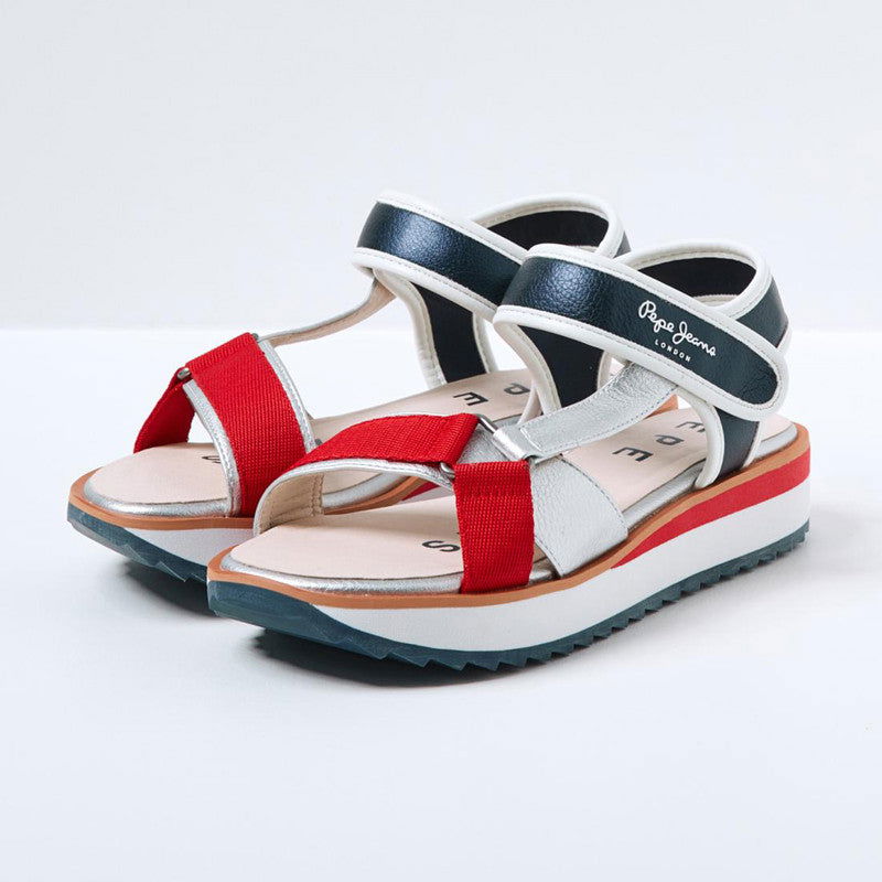 Pepe Jeans Sandały ALEXA WALK junior girl PGS90181-255 czerwony -  - #tag1# - #tag2# - #tag3# - #tag4#