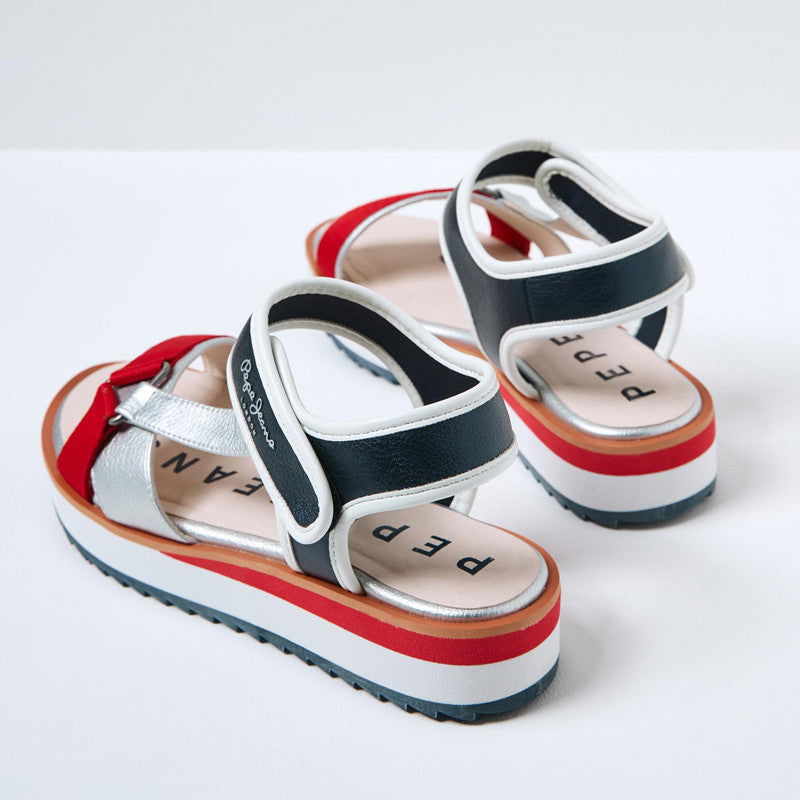 Pepe Jeans Sandały ALEXA WALK junior girl PGS90181-255 czerwony - - #tag1# - #tag2# - #tag3# - #tag4#