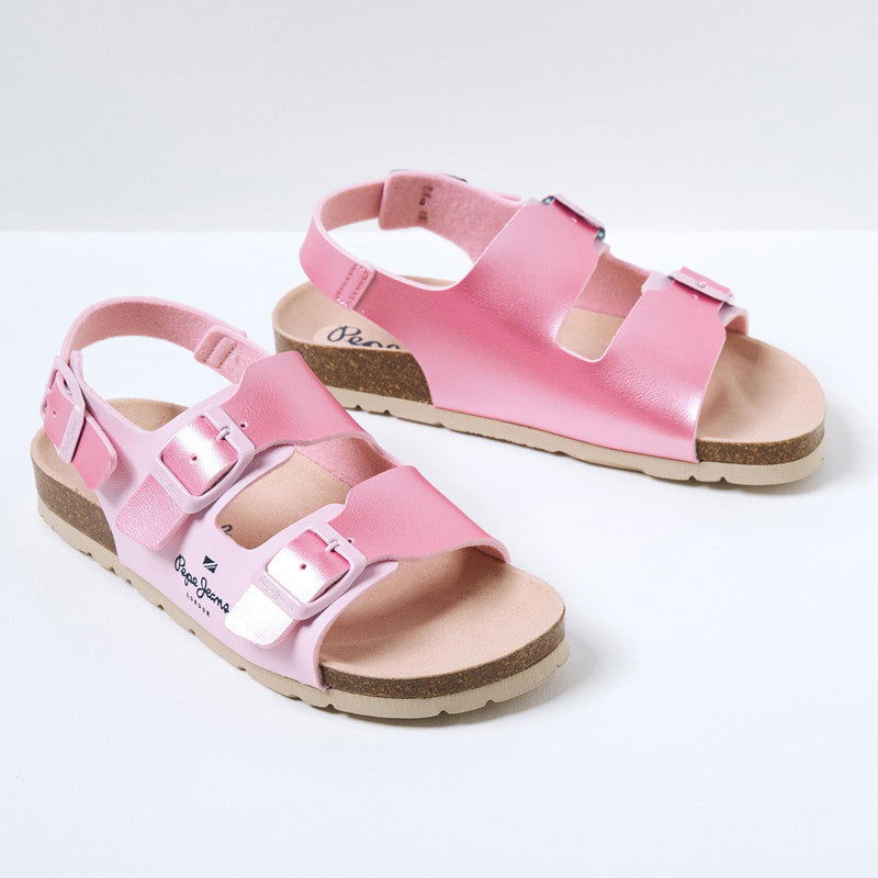 Pepe Jeans Sandały BIO CORP GIRL K junior girl PGS90186-325 różowy - - #tag1# - #tag2# - #tag3# - #tag4#