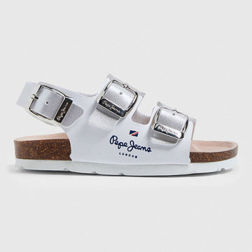 Pepe Jeans Sandały BIO CORP GIRL junior girl PGS90185-800 WHITE -  - #tag1# - #tag2# - #tag3# - #tag4#