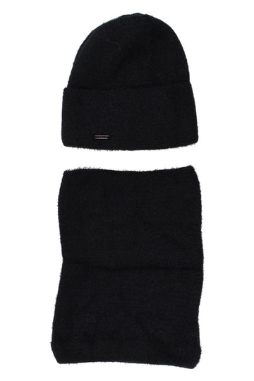 Komplet czapka i komin dziewczęcy czarny Grans B388-P-221025-13