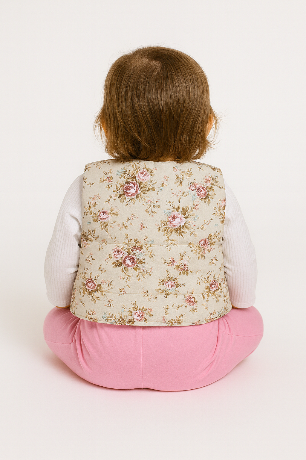 Komplet 3 częściowy z kamizelką dziewczęcy różowy Pat pat baby 4153-19825-40