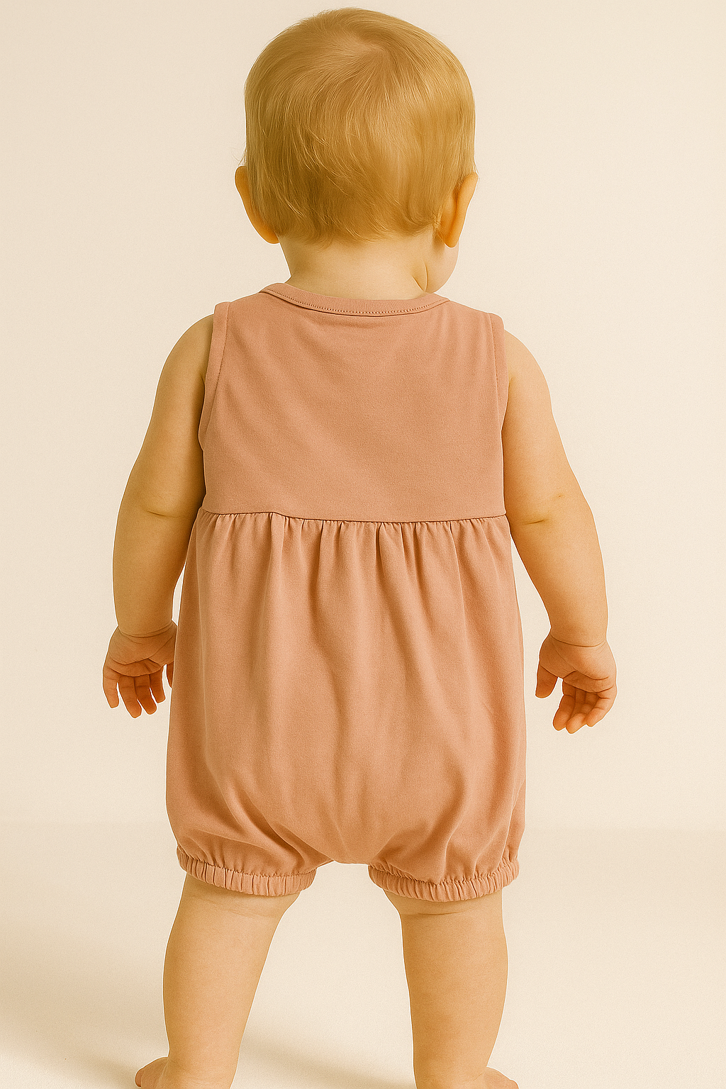 Rampers bawełniany dziewczęcy pudrowy róż Hoppala H-4166-5625