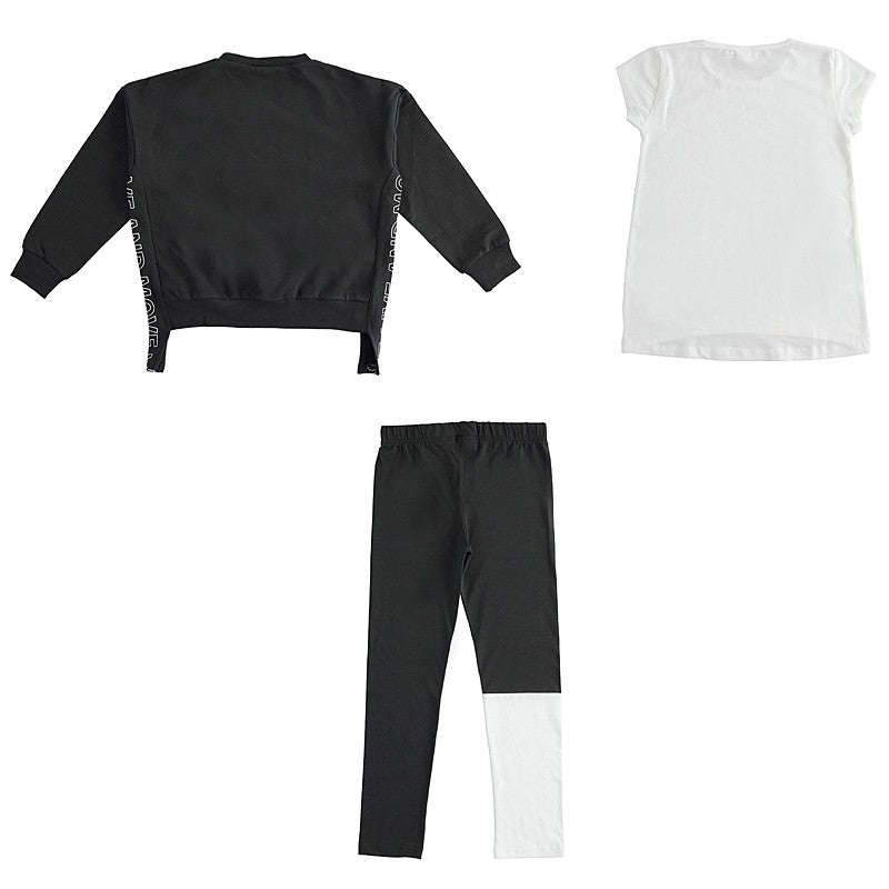 iDO 44550 Komplet 3-częściowy dla dziewczynki kolor czarny -  - #tag1# - #tag2# - #tag3# - #tag4#