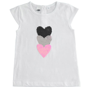 iDO 44748 Koszulka z krótkim rękawem dla dziewczynki kolor biały -  - #tag1# - #tag2# - #tag3# - #tag4#