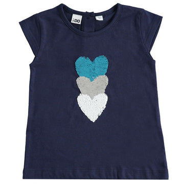 iDO 44748 Koszulka z krótkim rękawem dla dziewczynki kolor granatowy -  - #tag1# - #tag2# - #tag3# - #tag4#