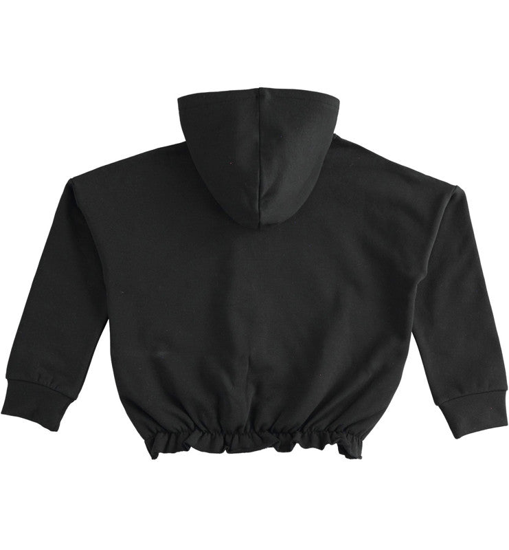 iDO 45872-0658 Bluza z kapturem dla dziewczynki kolor czarny - - #tag1# - #tag2# - #tag3# - #tag4#