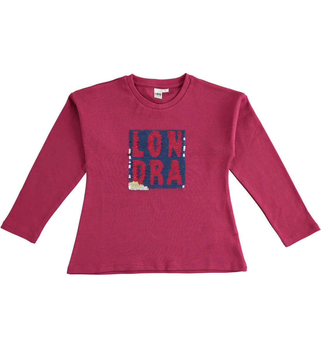 iDO Bluzka z długim rękawem dla dziewczynek K938-2655 bordo -  - #tag1# - #tag2# - #tag3# - #tag4#