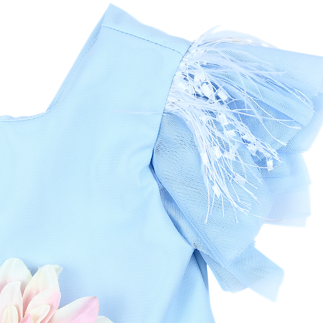 Sukienka wizytowa dziewczęca kwiaty niebieska Talka 4336-24-21325