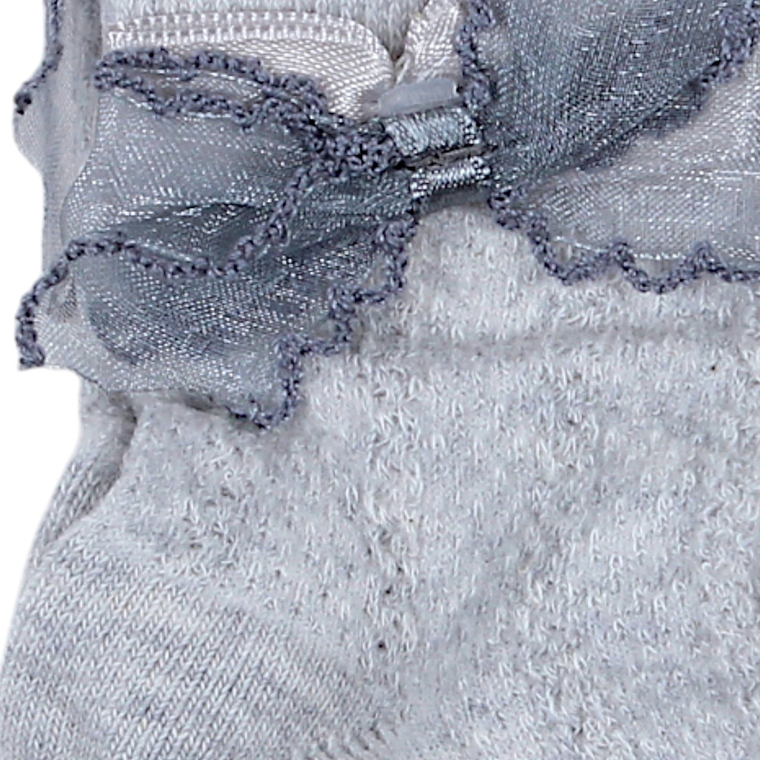 Skarpetki ażurkowe z kokardką dziewczęce popiel Pier Lone P-1886-14425