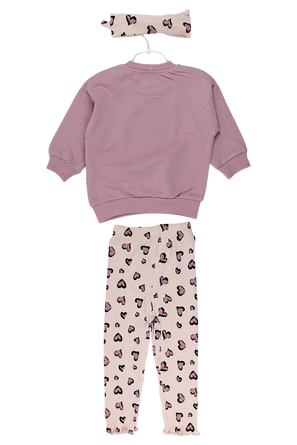 Komplet 3 części z opaską dziewczęcy brudny róż Vovido V2812-11925-5