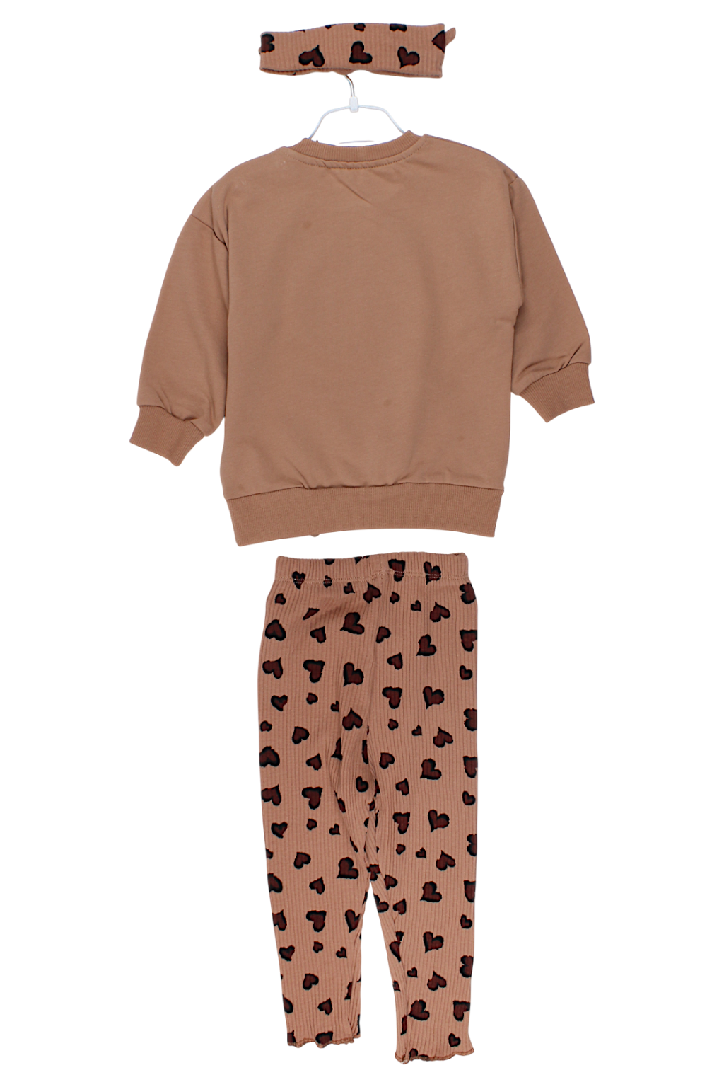 Komplet 3 części z opaską dziewczęcy czekolada Vovido V2812-11925