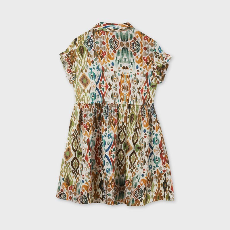 Mädchenkleid mit Muster Mayoral 6940-4 Grün