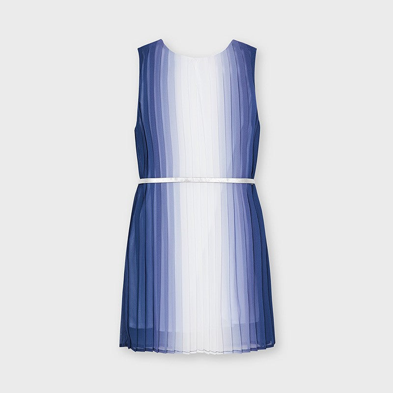 Mädchen-Plissee-Ombré-Kleid Mayoral 6942-42 Marineblau