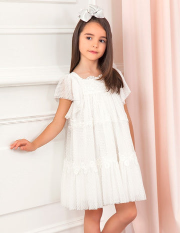 Elegant dress for girls Abel & Lula 5003-25 white
