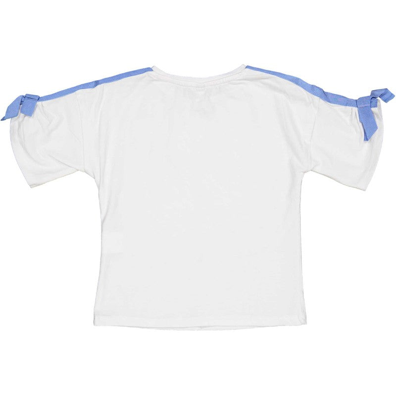 t-shirt with sequins for girls Birba&Trybeyond 24415-15A white