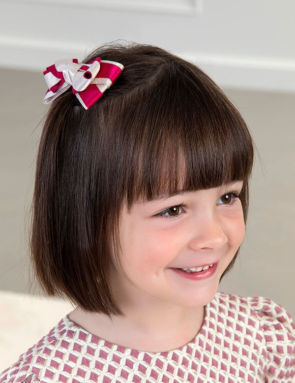 Satin hair clip for girls Abel & Lula 5920-63 red