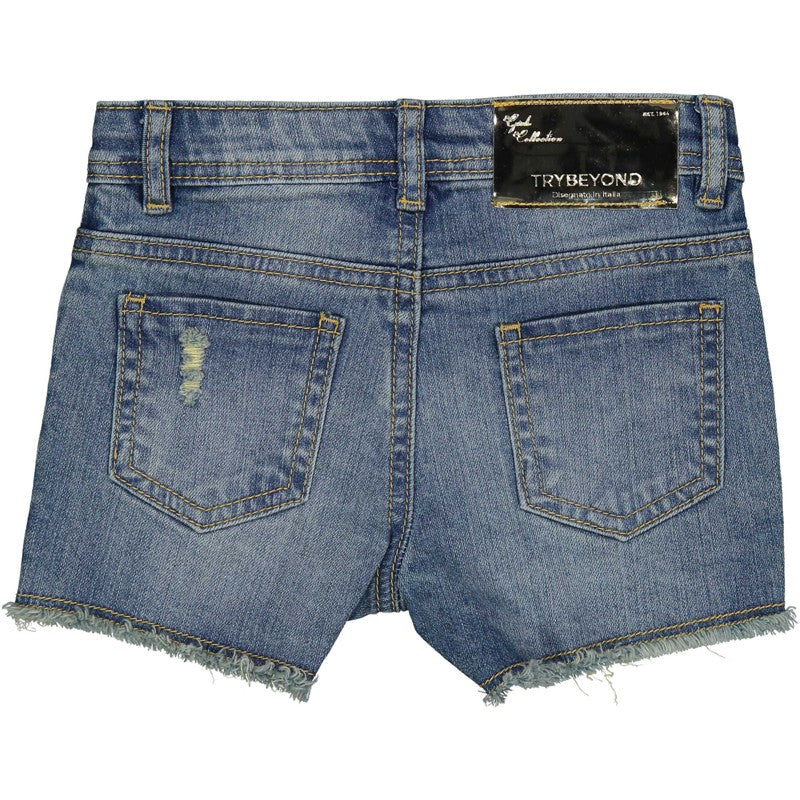 shorts with rhinestones for girls Birba&Trybeyond 21993-60A navy blue