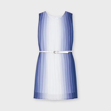 Ombre pleated dress for girls Mayoral 6942-42 Navy blue