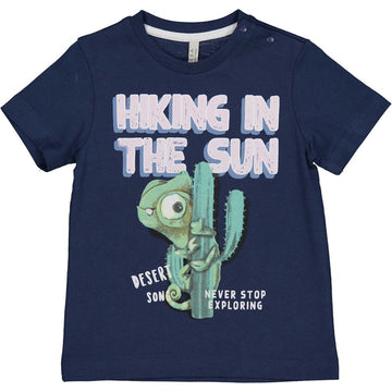 short-sleeved t-shirt for boy Birba&Trybeyond 24090-75S navy blue