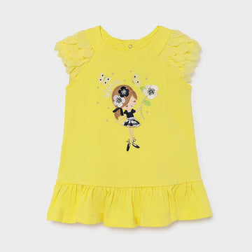 Mayoral Mädchen Rüschenkleid 1975-19 Gelb