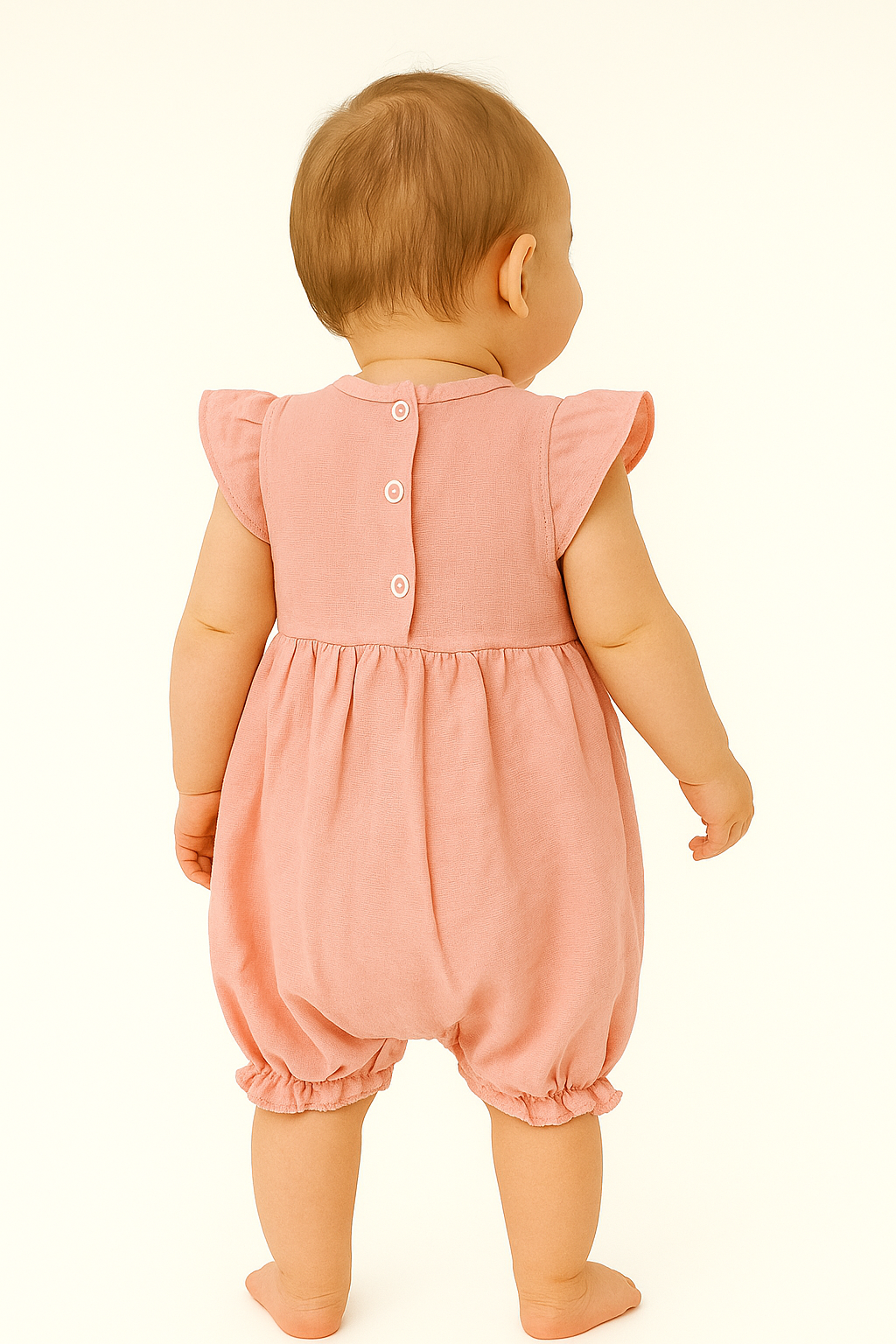 Pajac muślinowy dziewczęcy różowy Ersin Baby 1103-5625-40