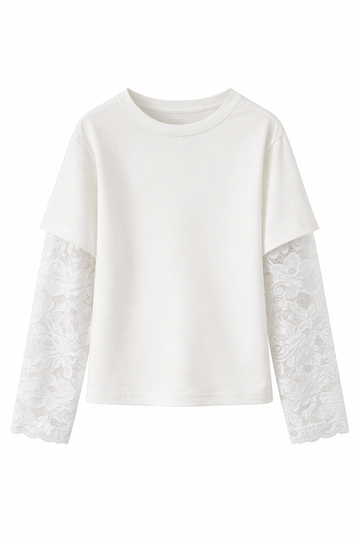 Bluzka elegancka dziewczęca krem Magiel 1223-30126