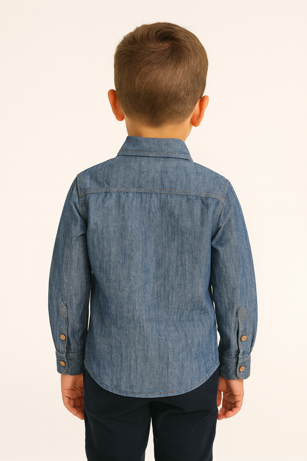 Koszula jeansowa chłopięca, kolor jeans, Woorage, 1998-111225-26