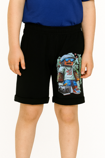 Boys' sports sweatpants black Guliwerkids 3326-2725
