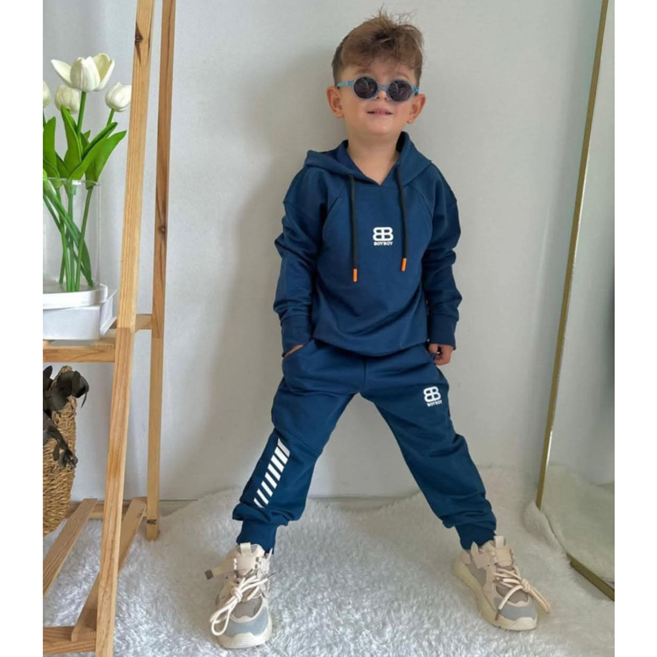 BEBE tracksuit for boys navy blue BoyBoy B-005-251124-23