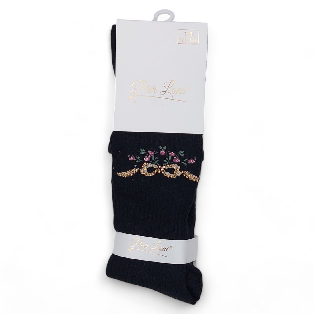 Girls' fragrant sequin tights black Pier Lone 1636-30924