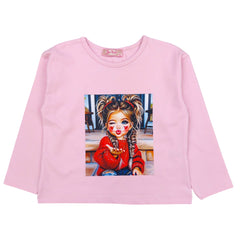 Oversized blouse girl girly pink Your Word 465-10924 GKMOD