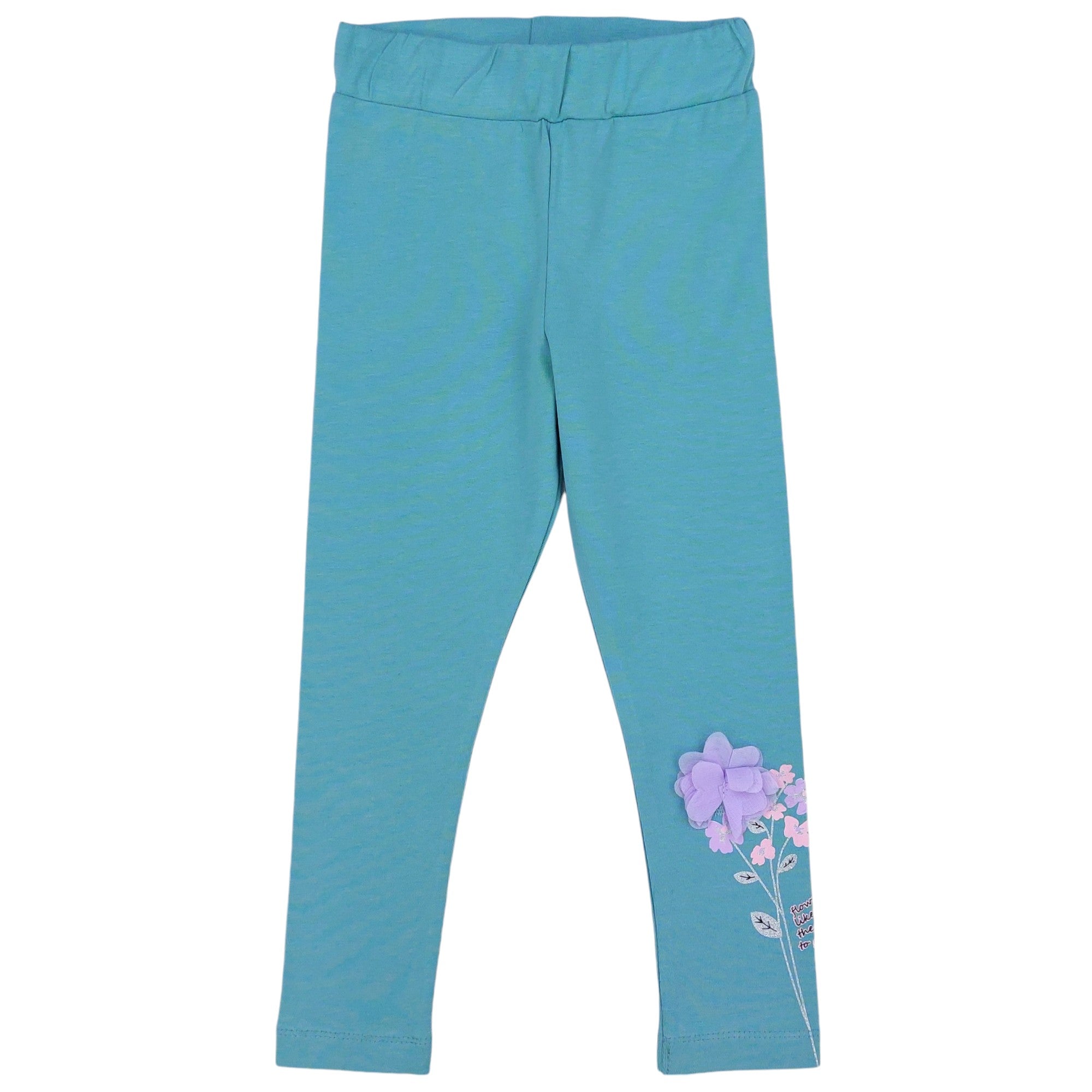 Flower leggings for girls mint Timi 44148-10924 GKMOD