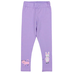 Girls' bunny leggings purple Timi 44148-10924 GKMOD