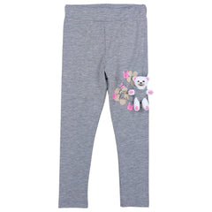 Girls' leggings with mascot gray Timi 44171-10924 GKMOD