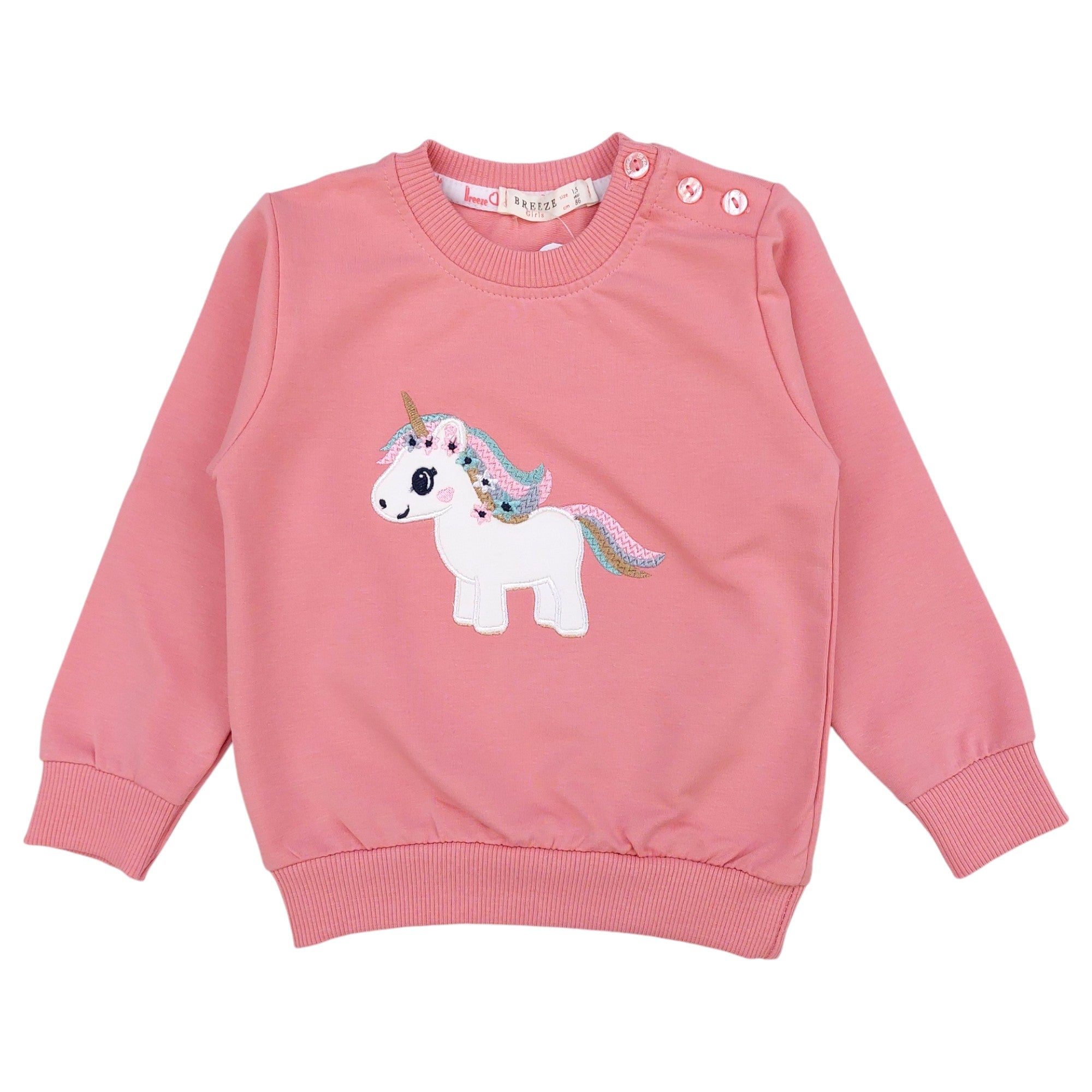 Girl's Horse Sweatshirt Pink Breeze 19568-10924 GKMOD